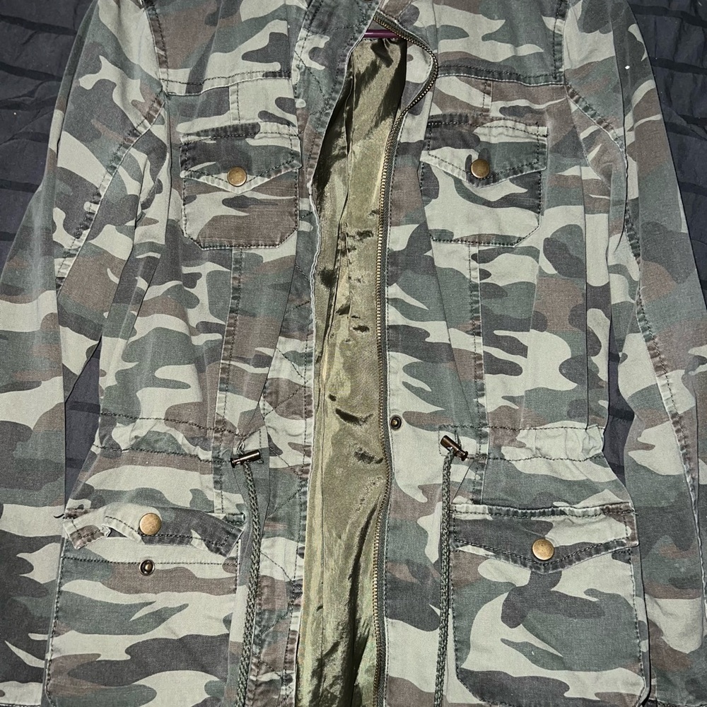 Rue21 Green and Brown Utility Jacket